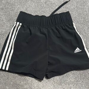Adidas Black Shorts with White Accents